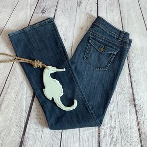 CAbi Boot Cut Flap Pocket Jeans Style 638L Sz 14